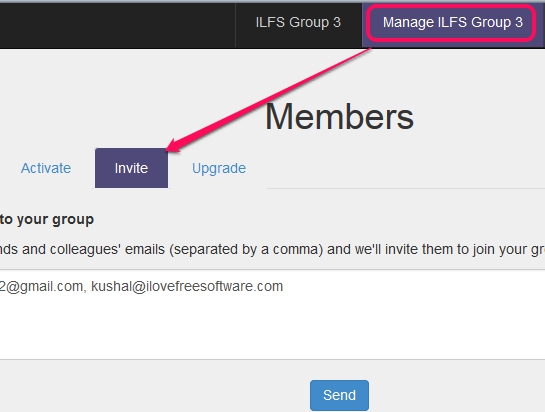 Groupiful- invite members