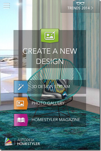 Homestyler Welcome Screen