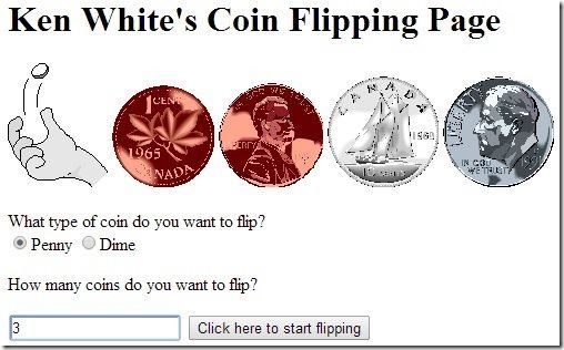 Ken White coin flipping page