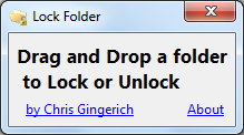 Lock Folders With A Password - Lock Folder - Interface