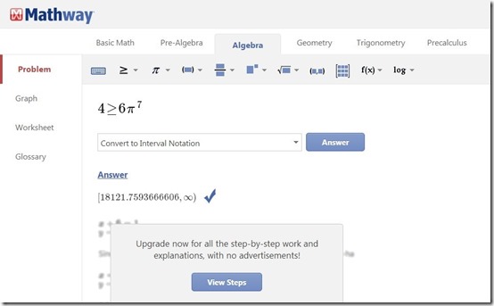 Mathway-solve math problems-interface