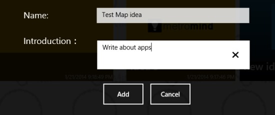 MetroMind- Add new idea map