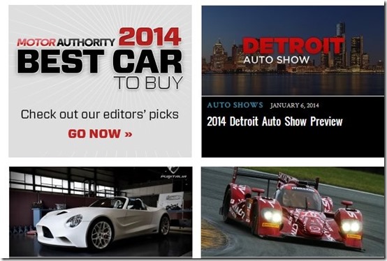 Motor Authority-car websites-home page