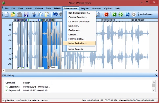 Nero WaveEditor - powerful sound editing freeware