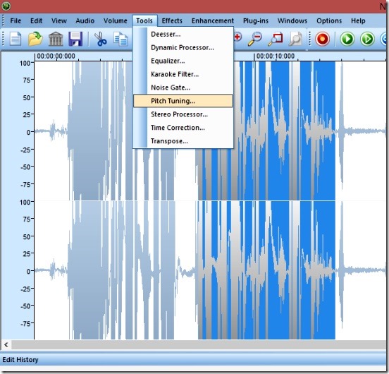 Nero WaveEditor - tools to improve audio quality