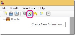Pixelaria -button to add new animation