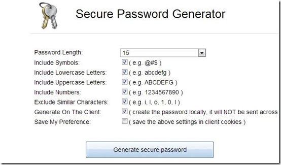 Secure Password Generator