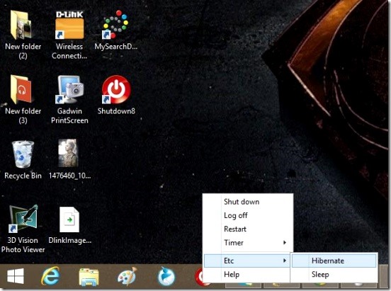 Shutdown8 - hibernate or sleep Windows 8