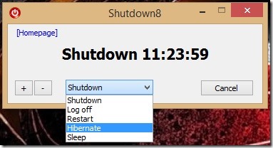 Shutdown8 - shutting down Windows 8