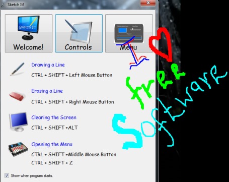 Sketch It!- free drawing software to draw on desktop
