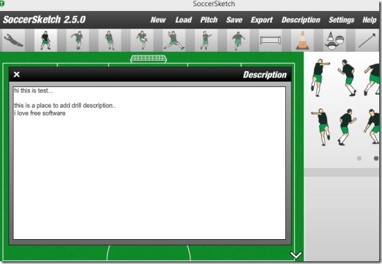 SoccerSketch - adding description