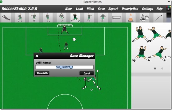 SoccerSketch - saving drill