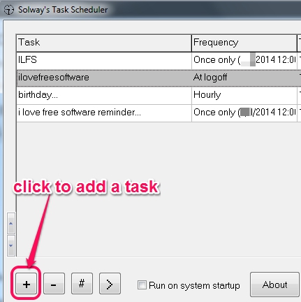 Solway's Task Scheduler- add a task