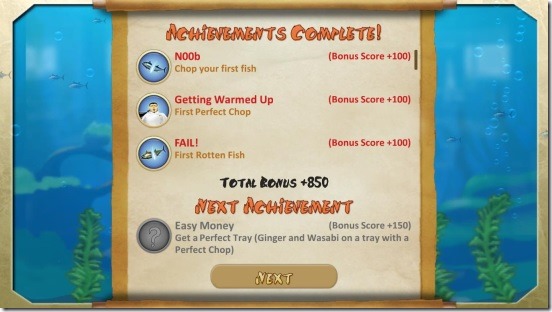 SushiChop - achievements