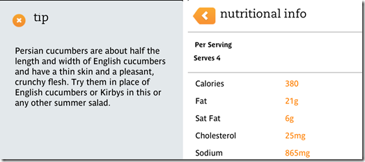 Tips and Nutritional Info
