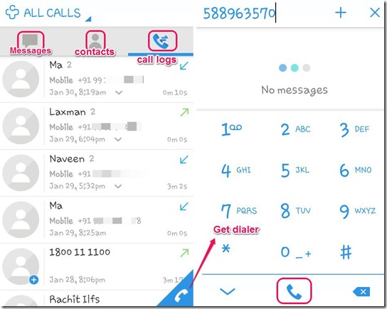 Contacts + app