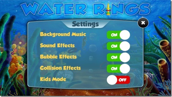 Water Rings - settings