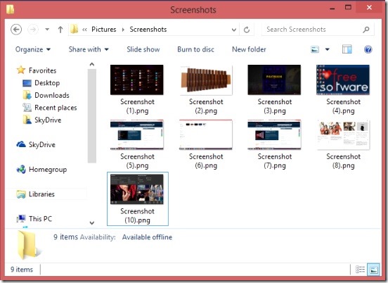 Windows 8 tutorial - captured screeshots