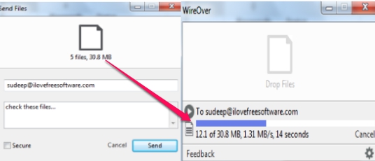 WireOver- send big files