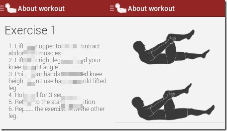 Android workout app