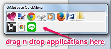 drag n drop applications for quick launch