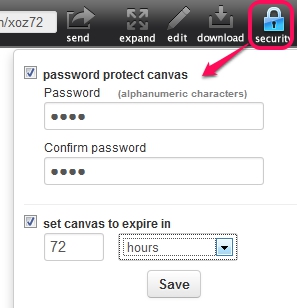 dropcanvas- password protect canvas