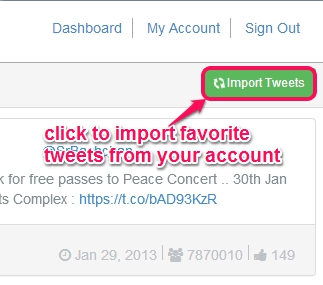 import favorite tweets