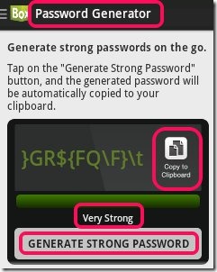 password manager on android