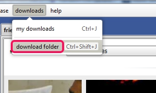 select download folder