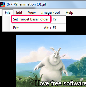 set target base folder