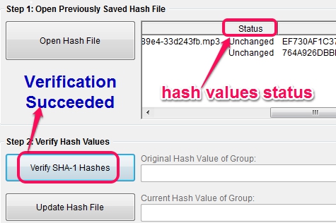 verify hashes