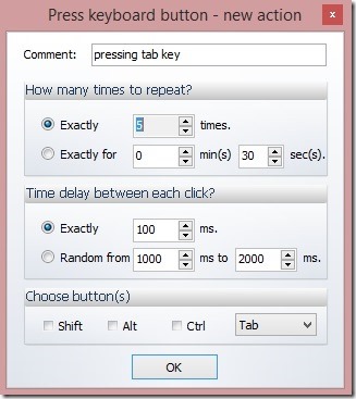 Auto Click Typer - adding a keyboard operation