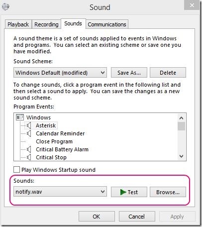 BeepCheck - Sound Setting window