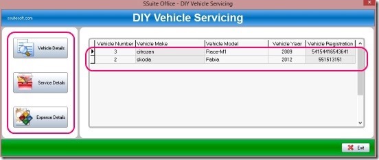 DIY Vehicle - main window