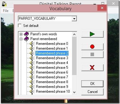 Digital Talking Parrot - vocabulary