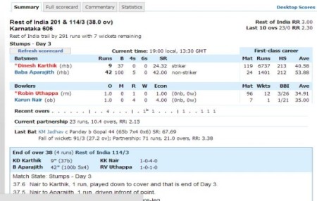 ESPN cricinfo-check cricket scores live-scoreboard