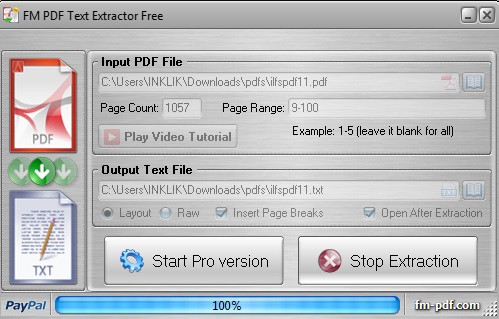 FM PDF Text Extractor Free- extract text from PDF document