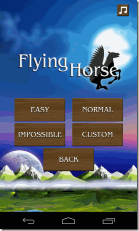 Flying Horse Android Difficulty Level