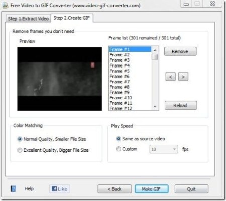 Free video to GIF converter- convert video to gif-interface