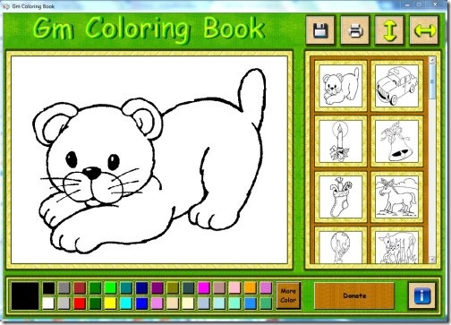 Gm Coloring Book-main interface