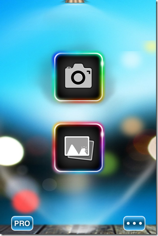 Photo Editing App Home Screen