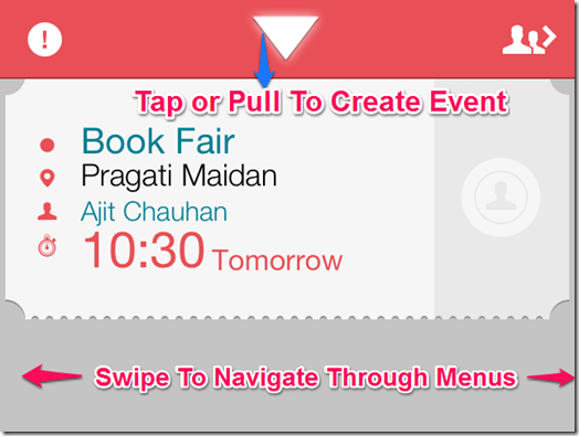 Event Management App Navigation