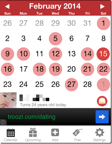 Birthday Reminder App Calendar