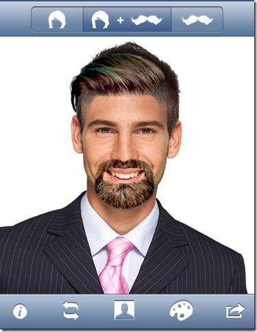 Free iPhone Fun App To Add Different Hair And Beard Styles To Photos