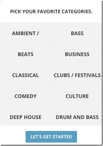 Select Song Categories