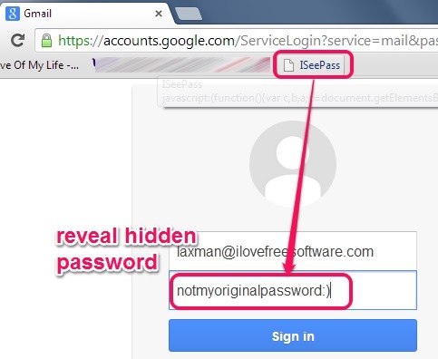 ISeePass- password revealer