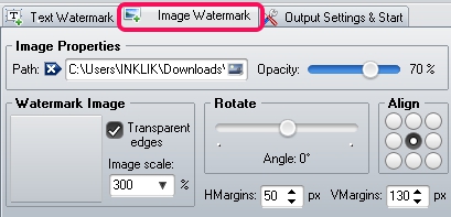 Image Watermark option