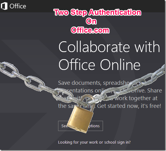 Office.com Two Step Authentication