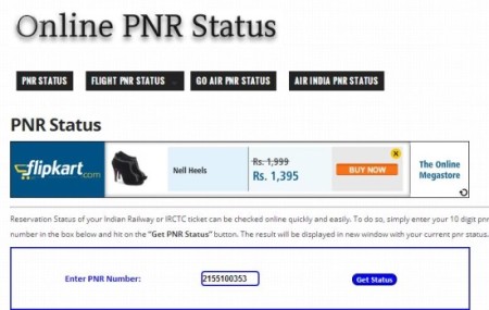 Online PNR Status