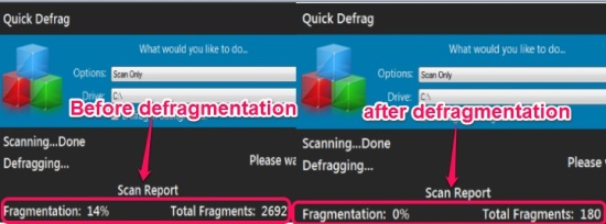 Quick Defrag- disk defragmentation software